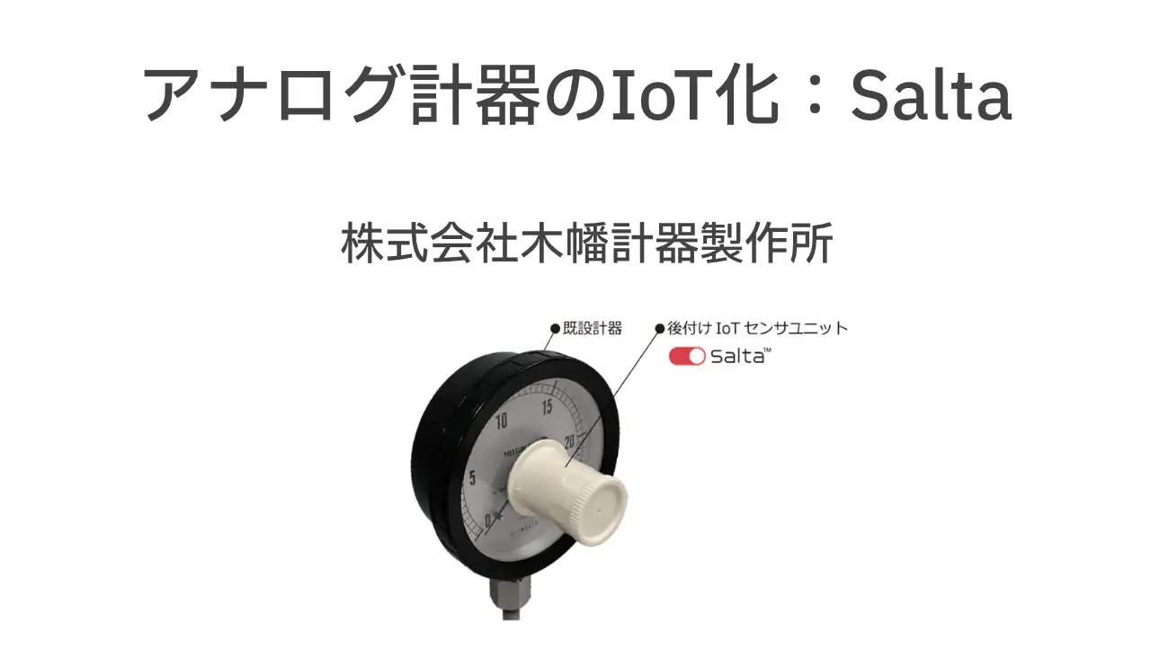 アナログ計器のIoT化：Salta